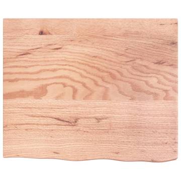 Solid Oak Table Top - Light Brown 60x50 cm | HipoMarket