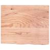 Solid Oak Table Top - Light Brown 60x50 cm | HipoMarket