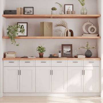 Light Brown Wall Shelf - Solid Oak, Versatile & Handmade