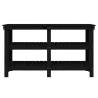 Solid Wood Pine Work Bench - Black 142.5x50x80 cm | HipoMarket