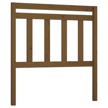 Stylish Solid Wood Pine Bed Headboard - Honey Brown