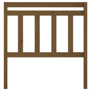 Stylish Solid Wood Pine Bed Headboard - Honey Brown