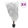 Plant Fleece Covers with Drawstring 4 pcs 70 g/m² 0.8x1 m Colour white Size 0.8 x 1 m Quantity in Package 4 