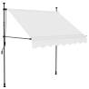 Manual Retractable Awning with LED - 100 cm Cream | HipoMarket