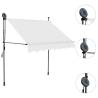 Manual Retractable Awning with LED - 100 cm Cream | HipoMarket