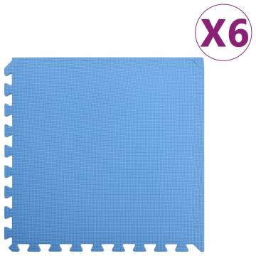 Floor Mats 6 pcs 2.16 ㎡ EVA Foam Blue | Hipomarket