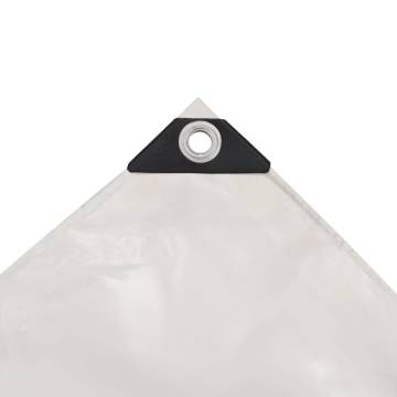 Heavy-Duty Tarpaulin 650 g/m² 6x8 m - White | HiPoMarket