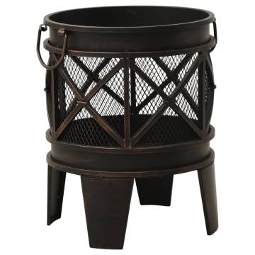 Rustic Fire Pit with Poker - Steel 42x54 cm | HipoMarket