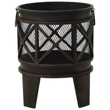 Rustic Fire Pit with Poker - Steel 42x54 cm | HipoMarket