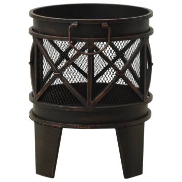 Rustic Fire Pit with Poker - Steel 42x54 cm | HipoMarket