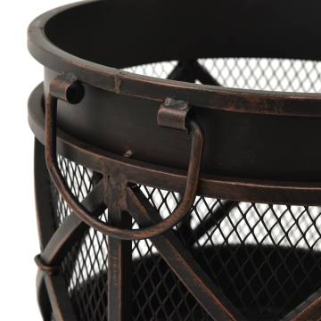 Rustic Fire Pit with Poker - Steel 42x54 cm | HipoMarket