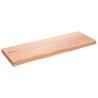 Light Brown Wall Shelf - Solid Oak Wood | HipoMarket