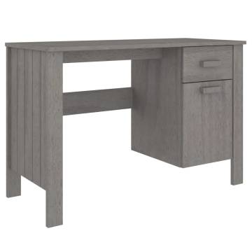 Desk HAMAR Light Grey - Solid Pinewood Writing Desk