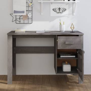 Desk HAMAR Light Grey - Solid Pinewood Writing Desk