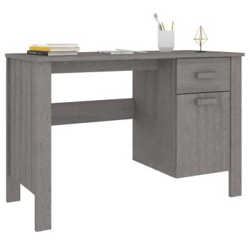 Desk HAMAR Light Grey - Solid Pinewood Writing Desk