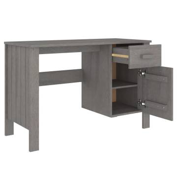 Desk HAMAR Light Grey - Solid Pinewood Writing Desk