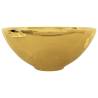 Elegant Gold Ceramic Wash Basin - 32.5x14 cm | HipoMarket