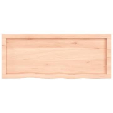 Wall Shelf 100x40 cm Solid Oak - Rustic Storage Solution