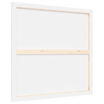 Stretched Canvases (12 pcs) - White Fabric & Solid Pine Wood