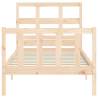 Solid Wood Bed Frame with Headboard 100x200 cm - Hipomarket