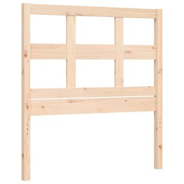 Solid Wood Bed Frame with Headboard 100x200 cm - Hipomarket