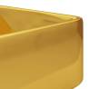 Elegant Gold Ceramic Wash Basin with Faucet Hole | Hipomarket