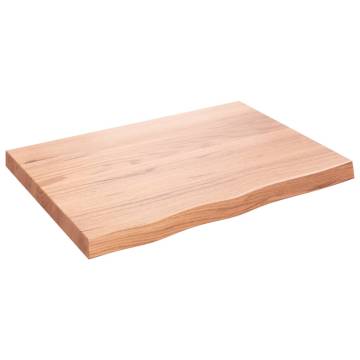 Light Brown Solid Oak Table Top - 80x60 cm | HipoMarket