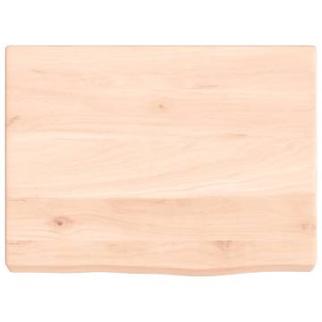 Untreated Solid Wood Bathroom Countertop - 40x30x(2-4) cm