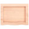 Untreated Solid Wood Bathroom Countertop - 40x30x(2-4) cm