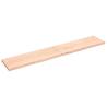 Wall Shelf - Untreated Solid Wood Oak | 220x40x(2-4) cm