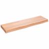 Light Brown Wall Shelf - Solid Oak Wood 100x30cm