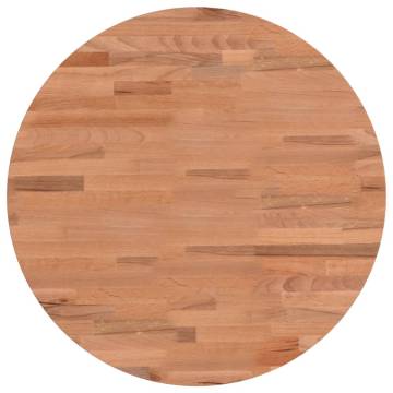 Round Solid Wood Beech Table Top Ø50x1.5 cm | HipoMarket