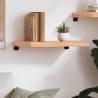 Wall Shelf Light Brown - Solid Oak Wood (60x40 cm) | Hipo Market