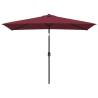 Outdoor Parasol with Metal Pole - Bordeaux Red 300x200 cm