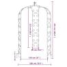 Elegant Black Garden Arch - 180x255 cm Steel Design