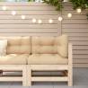 Corner Sofa with Cushions | Solid Wood Pine for Outdoor Comfort