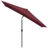 Outdoor Parasol with Metal Pole - Bordeaux Red 300x200 cm