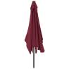 Outdoor Parasol with Metal Pole - Bordeaux Red 300x200 cm