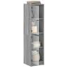 Stylish Highboard with Glass Doors - Grey Sonoma 35x37x142 cm