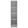 Stylish Highboard with Glass Doors - Grey Sonoma 35x37x142 cm