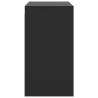 Elegant Black Wall Cabinet with Glass Doors - 68x37x68.5 cm