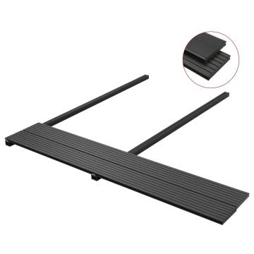 WPC Solid Decking Boards 10 m² - Durable Black Composite Set