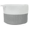 Laundry Basket Grey & White Ø55x36 cm - Stylish Storage Solution