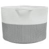 Laundry Basket Grey & White Ø55x36 cm - Stylish Storage Solution