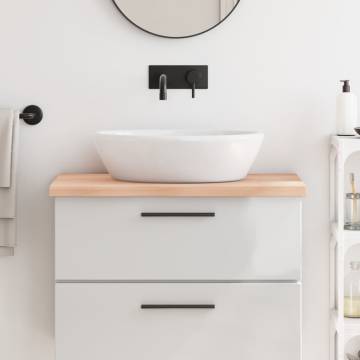 Stylish Solid Wood Bathroom Countertop - 80x60 cm