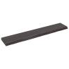 Wall Shelf Dark Brown Solid Oak - Rustic Home Storage Solution