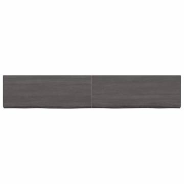 Wall Shelf Dark Brown Solid Oak - Rustic Home Storage Solution