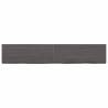 Wall Shelf Dark Brown Solid Oak - Rustic Home Storage Solution