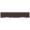 Wall Shelf Dark Brown Solid Oak - Rustic Home Storage Solution