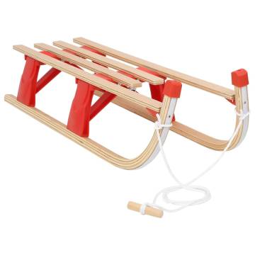 Folding Sledge Wood 110 cm - Smooth Winter Fun